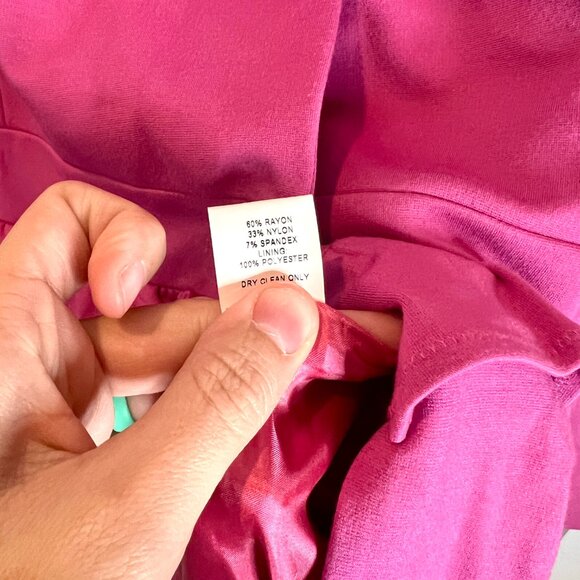 Britt Ryan Bright Barbie Pink Preppy Girly Gold Buttons Parka Peacoat Size 8 - Picture 4 of 5